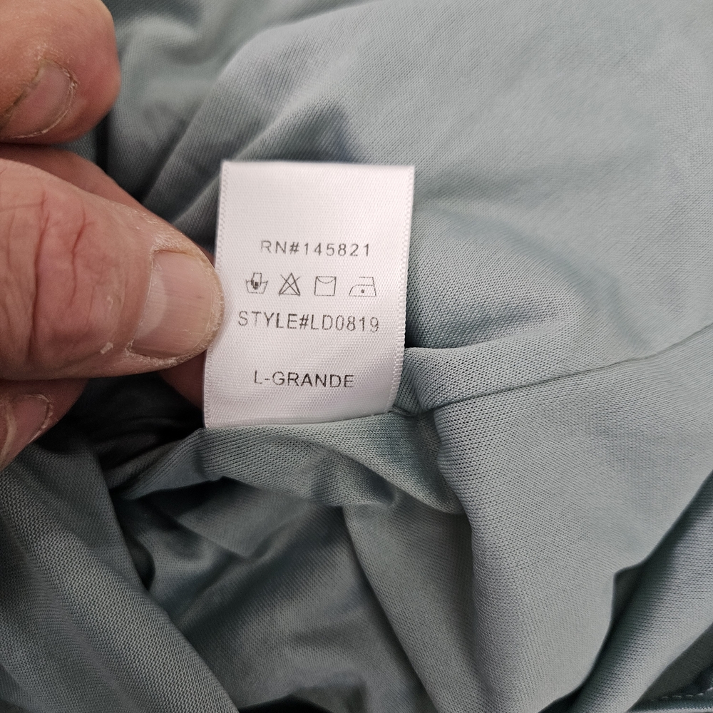 Listicle Tiered Ruffle Dress L Light Blue Cottagecore Spring Romantic Picnic - Picture 9 of 10